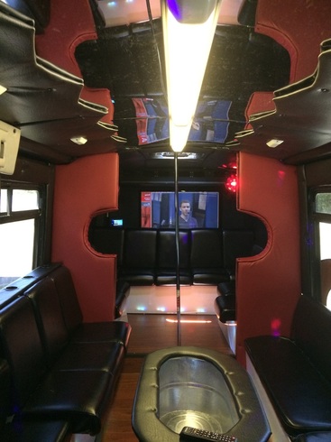 Alpharetta Party Bus interior